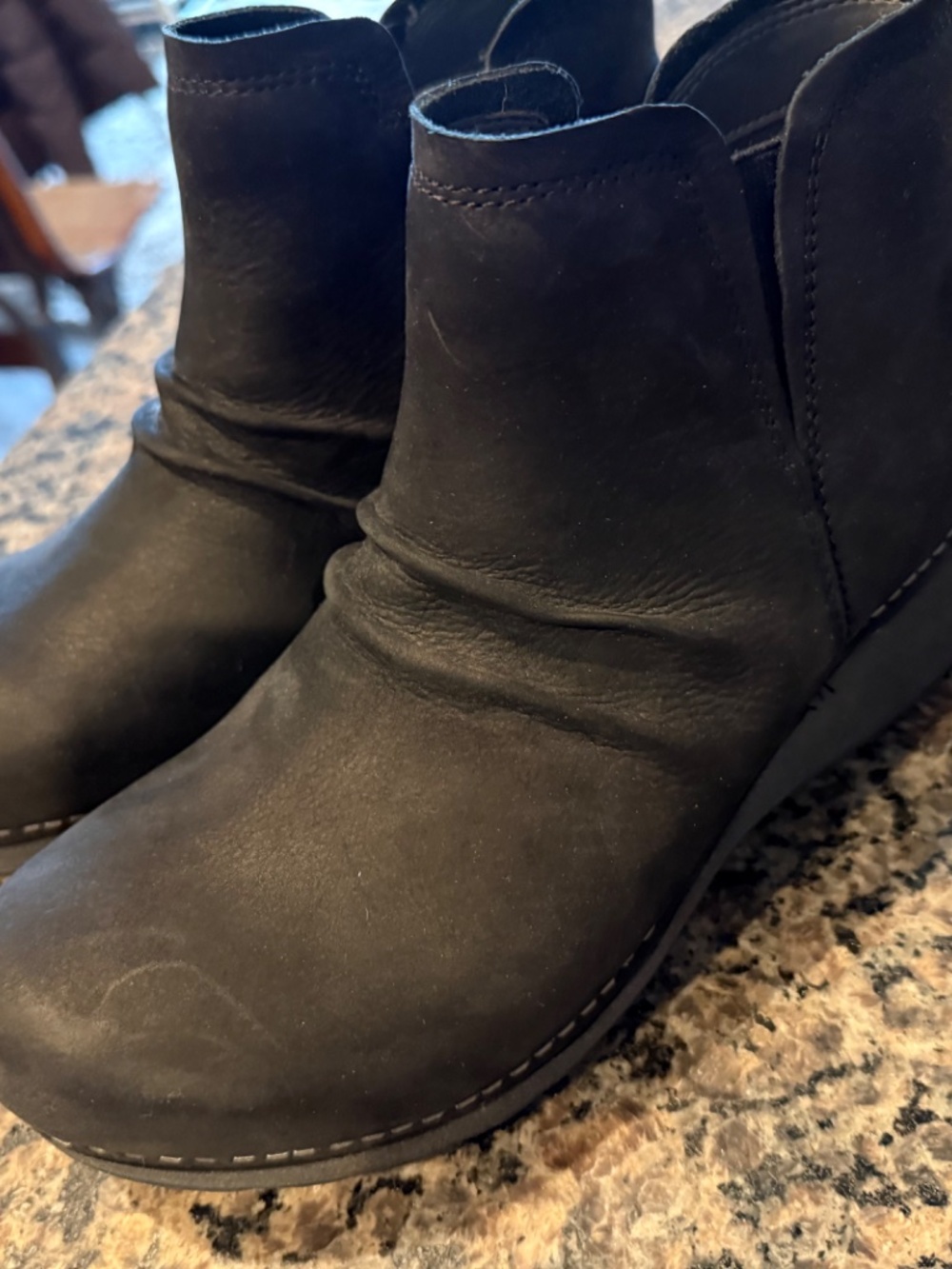 Dansko Taupe Suede Ankle Booties, Size 9 - Picture 4 of 5